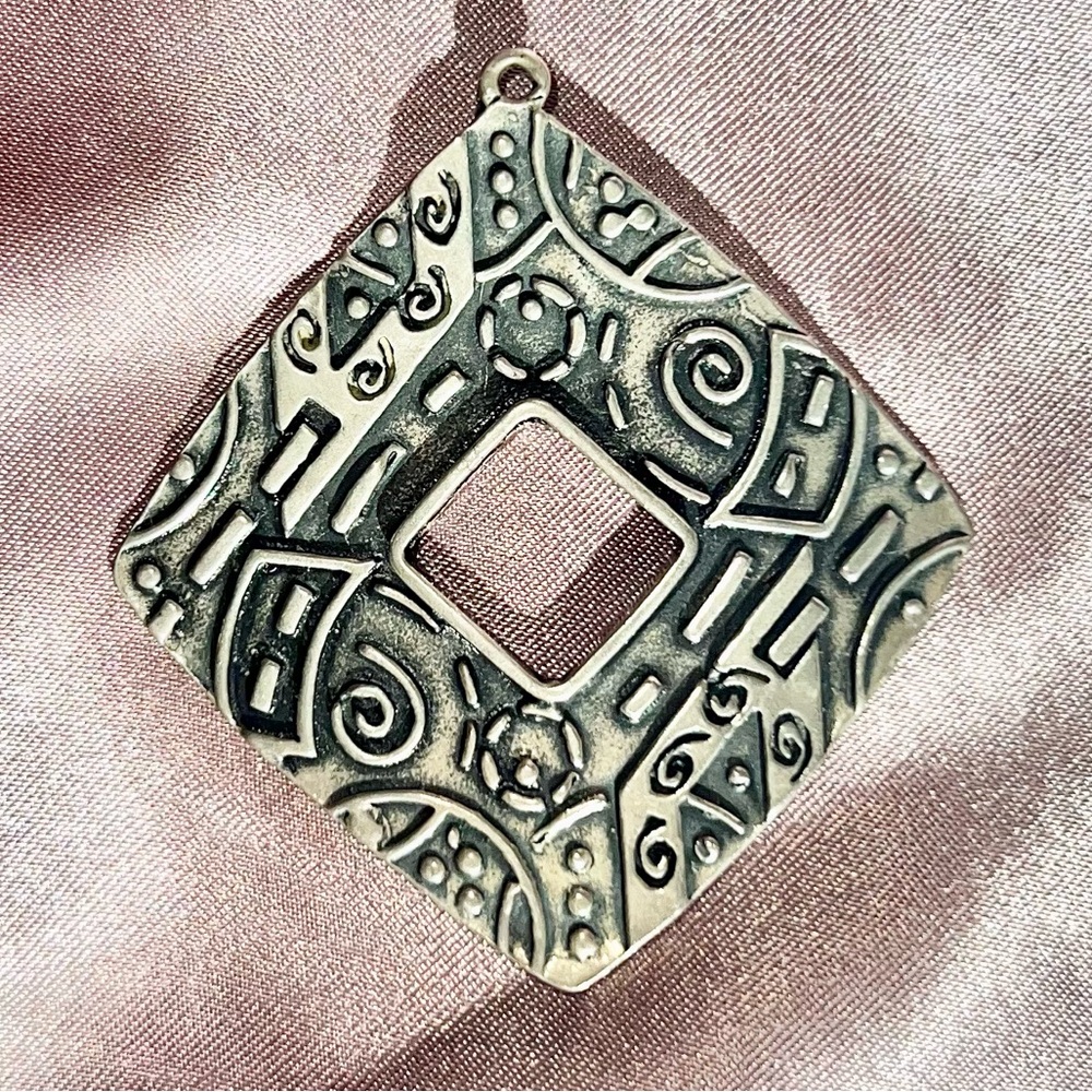 Sterling oxidized silver pendant